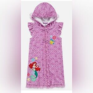 The little Mermaid Terry Bath Cover-up Girls Swimsuit Swim Bathing Suit Coverup